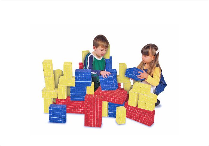 kids cardboard building blocks