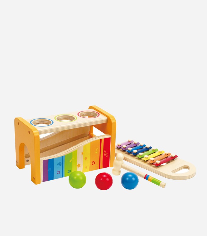 Bench with slide out Xylophone - great wooden toy for a 1 year old 