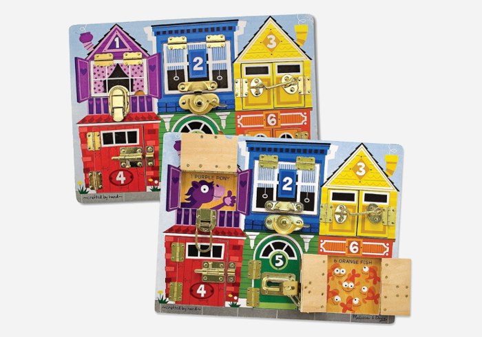 Wooden puzzles for kids - Melissa & Doug Deluxe Latches Board