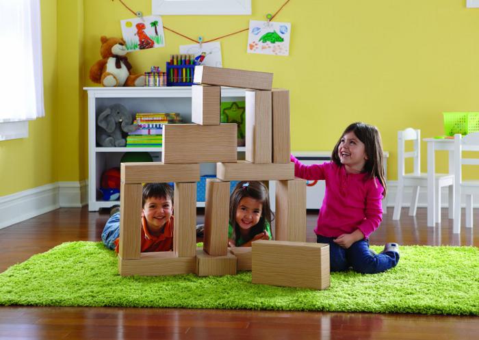 big cardboard building blocks