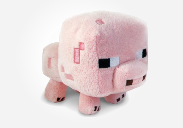 Cute and cuddly Minecraft Pig plush toy