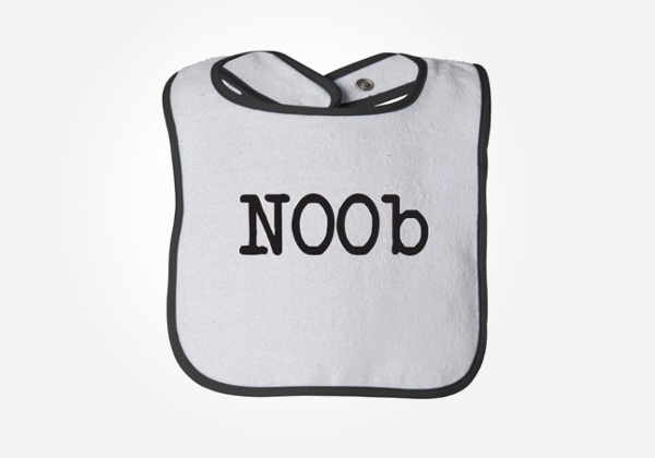 Geek baby clothes - NooB baby feeding bib