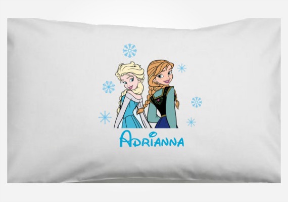 Disney Frozen gifts - Disney Frozen pillowcase for girls. You can get it personalized too.