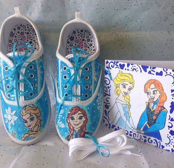 Disney Frozen gifts in the form of a pair of cute pumps. You can get them personalized too!