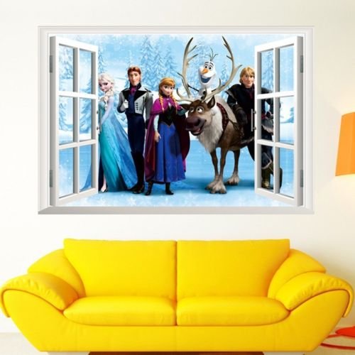 Disney Frozen room inspiration for kids bedroom walls - mural art decal with the most realistic feel. 