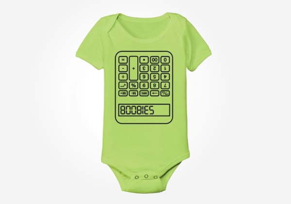 Funny math nerd baby onesies