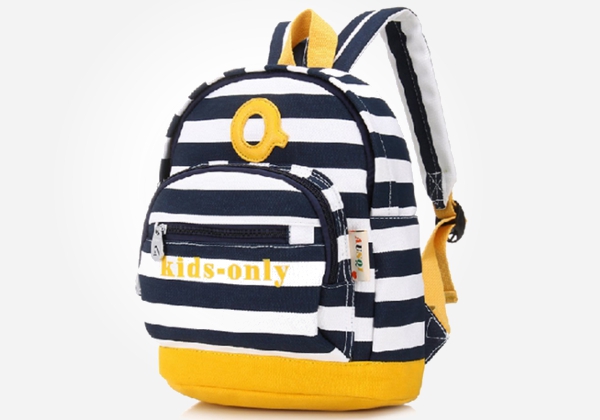 cute school backpacks - deer mum navy strips backpack