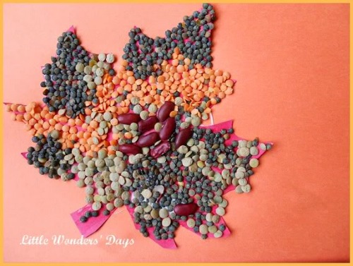 fall craft projects for kids - fall leaf mosaic