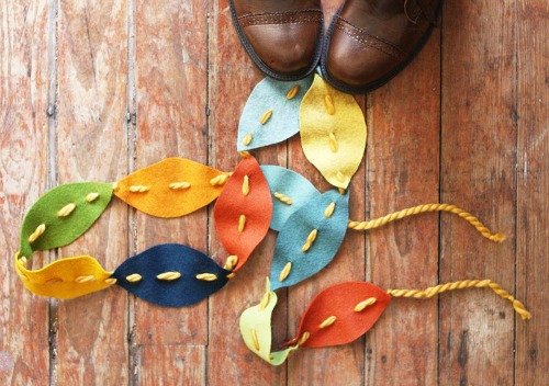 fall craft projects for kids - fall leaves garland