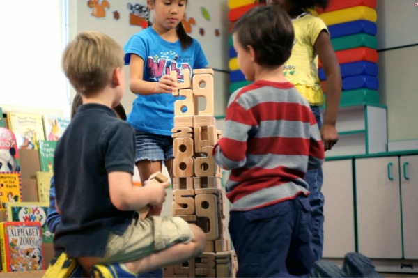 Learning with SumBlox math building blocks is kids play #educationaltoys