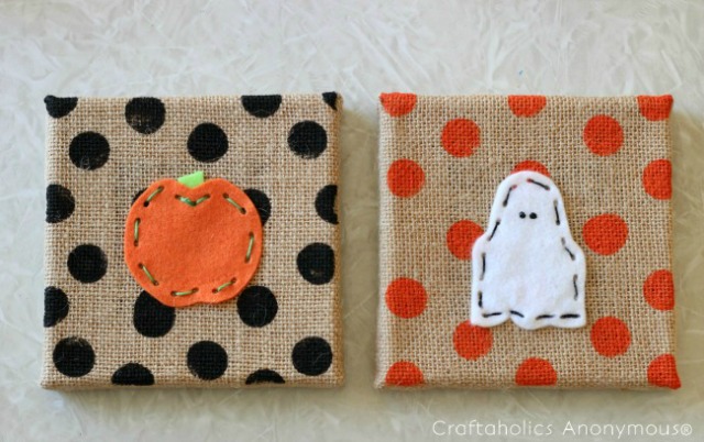 Halloween craft idea for kids - a lacing project. Fun way to introduct the kids to needlecraft. 