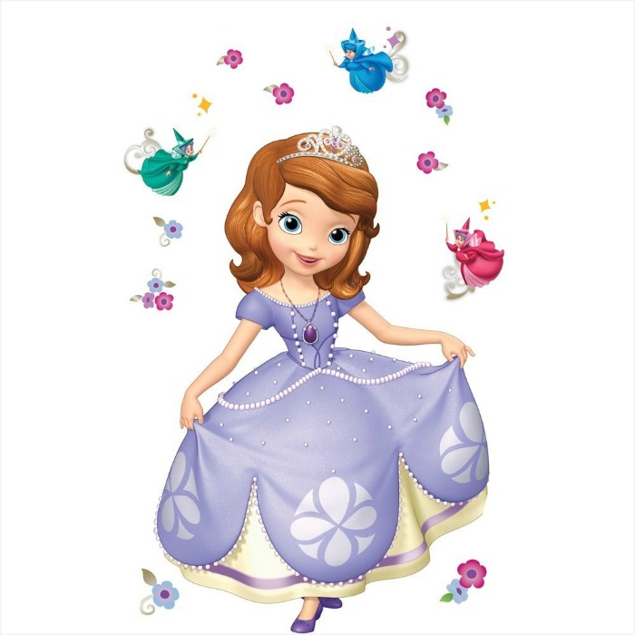 Sofia the First wall decal set - a great 4 year old girl gift idea. Check out the other ideas here.