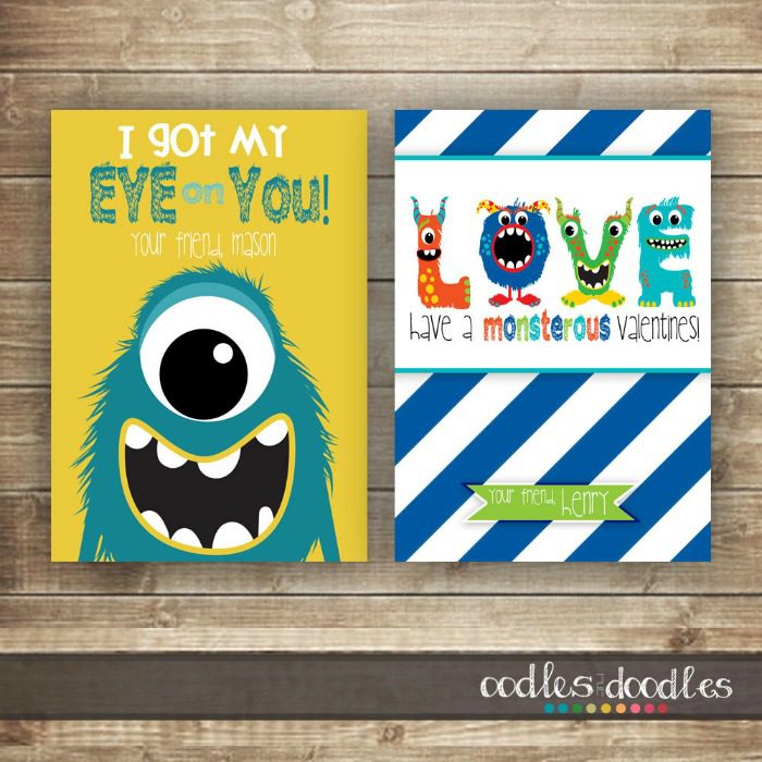 The cutest printable Valentine's cards for kids share with their classmates.