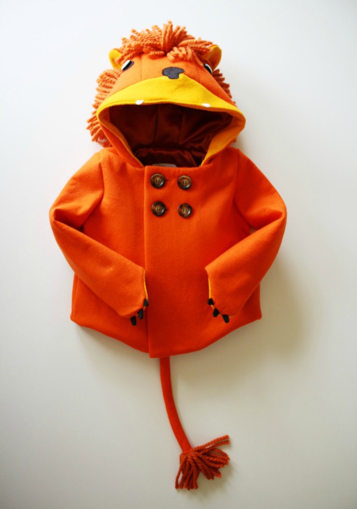 Bright orange in color, this is one toddler coat that commands attention. Click through to see other coats in the collection.