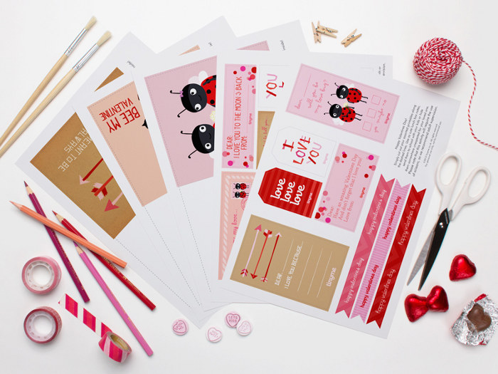 How to Make Your Own Valentine Cards, Gift Tags, Coupons and More