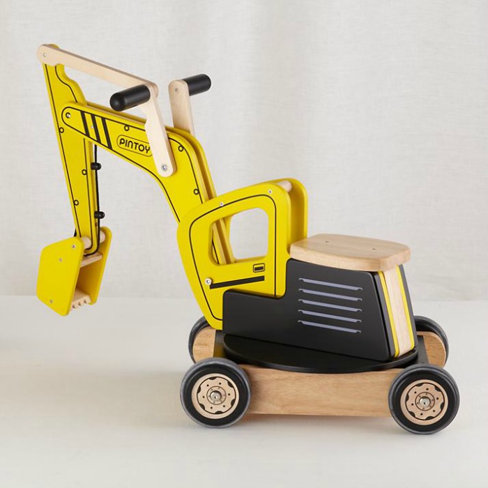 This excavator ride on is a fine choice for a toddler who's fixated on construction vehicles | Gift ideas for toddlers via kidslovethisstuff.com