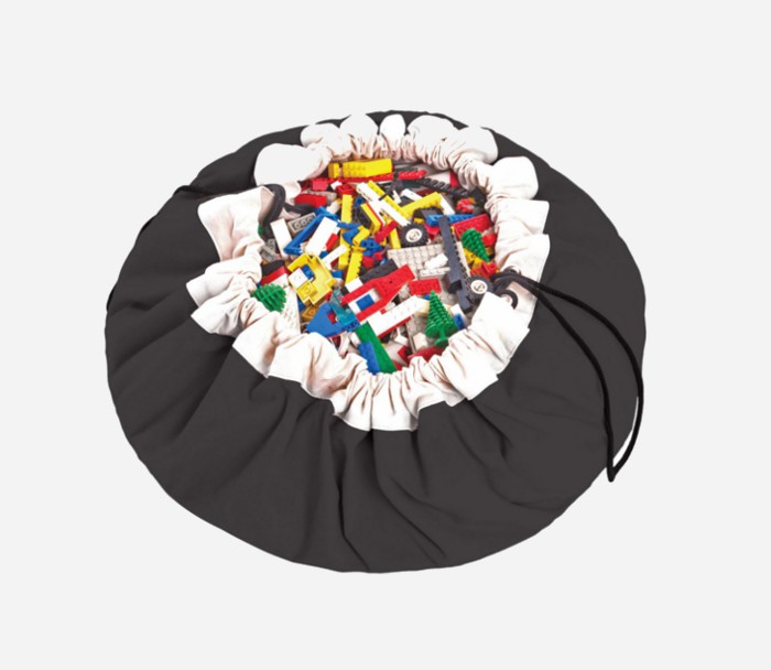 Black Play & Go Mat  - a cool kids play mat that double up as convenient play sacks, making it easier to contain the toy clutter.