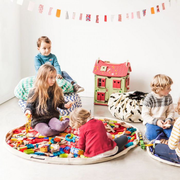 Cool kids play mats that double up as convenient play sacks, making it easier to contain the toy clutter.