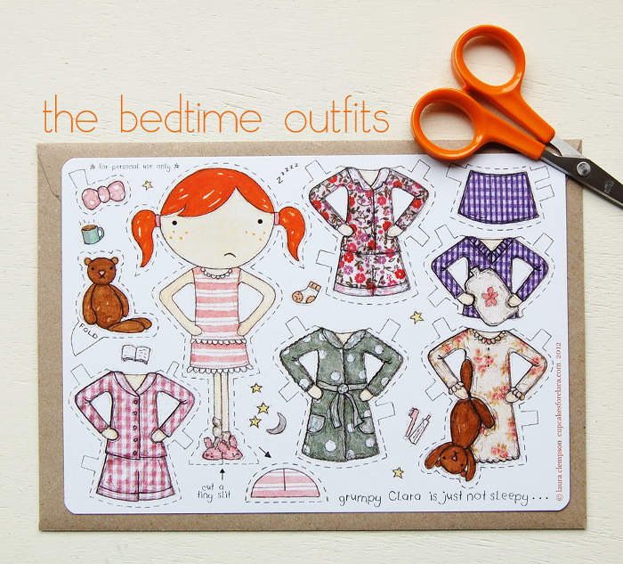 Adorable paper doll clothes cutouts - an inexpensive gift idea for the littles | kidslovethisstuff.com 