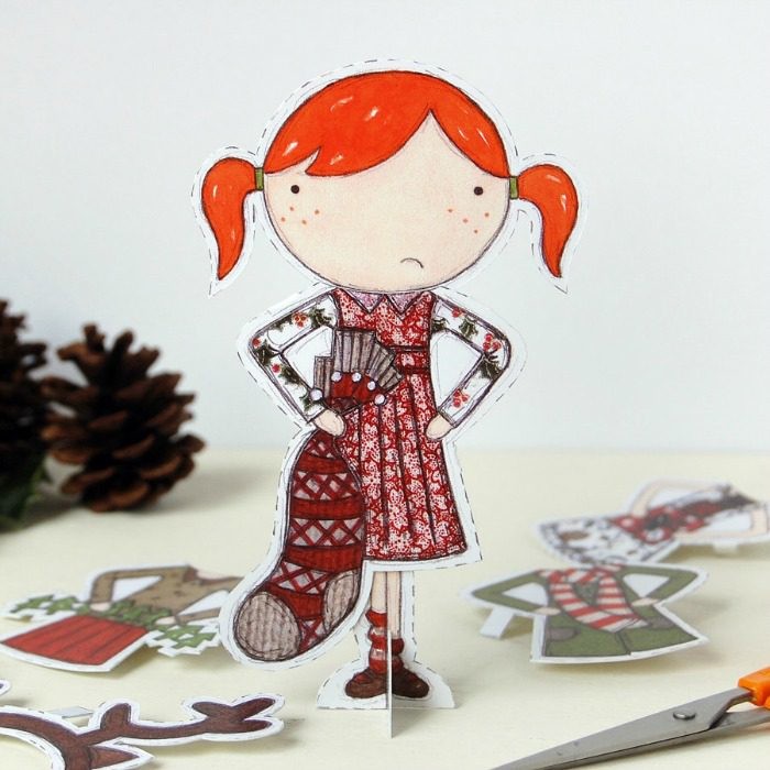 paper doll christmas