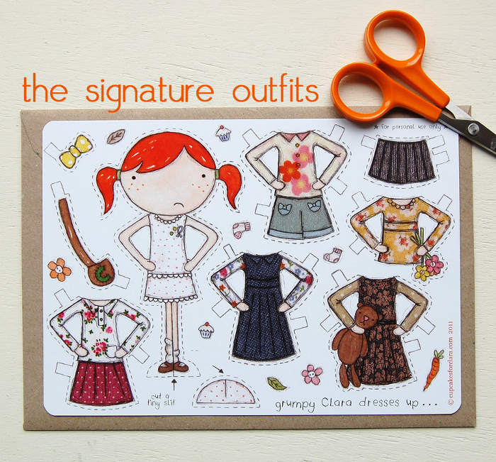 Adorable cut out paper dolls and paper dolls clothes sets - an inexpensive gift idea for the littles | kidslovethisstuff.com 