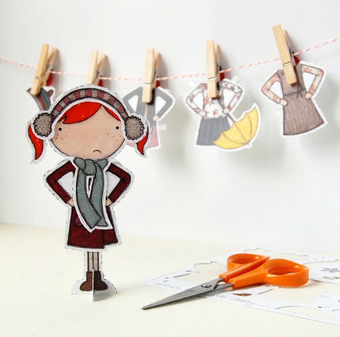 Adorable cutout paper dolls - an inexpensive gift idea for the littles | kidslovethisstuff.com 