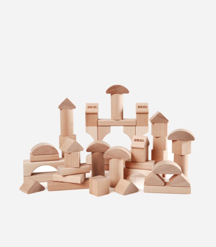 Best wooden toys for 1 year olds: natural wood building blocks 