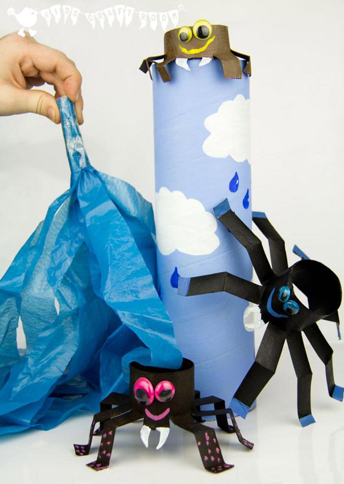 Insect and Bug Crafts for Kids: A fun craft based on the Incy Wincy Spider nursery rhyme.