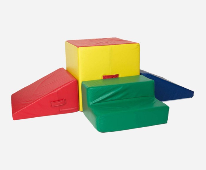 Soft play foams like these make fun and safe climbing toys for toddlers and preschoolers. 