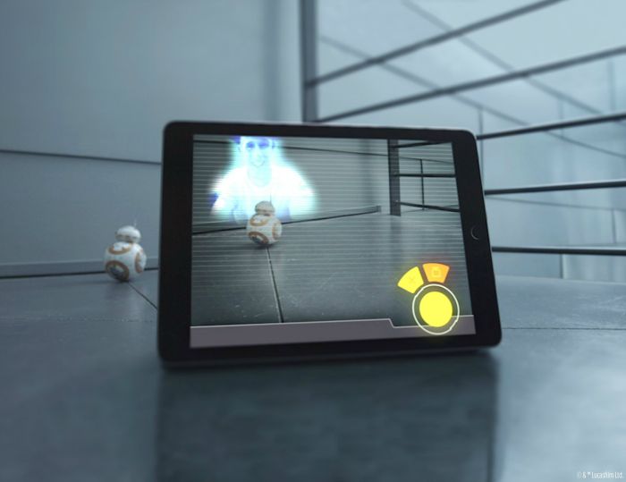 bb-8 star wars droid hologram messaging