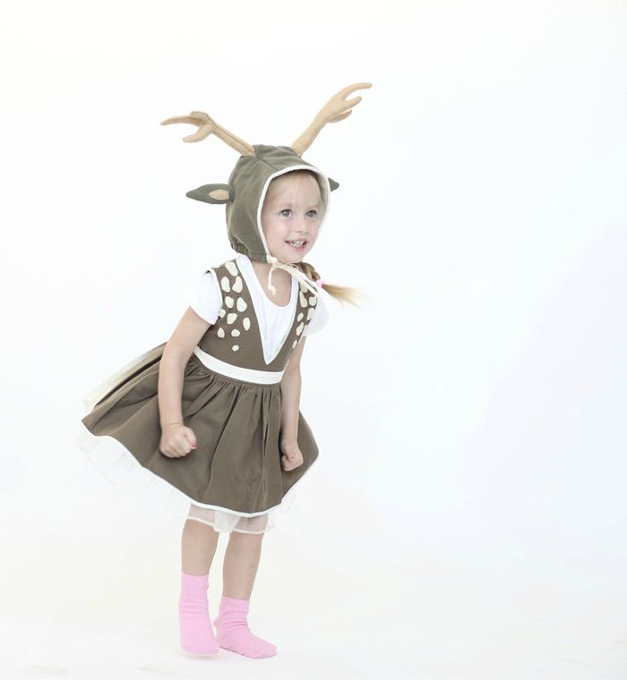 Dress up ideas for kids: The cutest little deer costume. Great for Halloween. Great for everyday dress up up.
