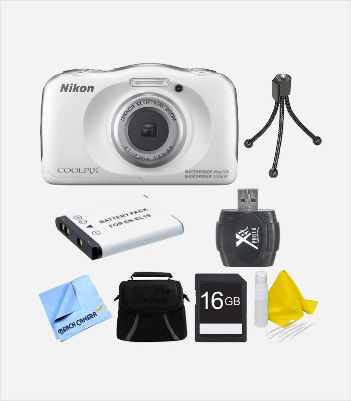 Gift ideas for 10 year olds - Nikon Coolpix S33 camera bundle