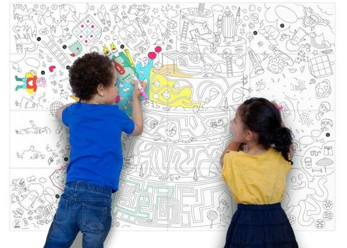 Creative gift idea for 6 year olds - Giant coloring poster