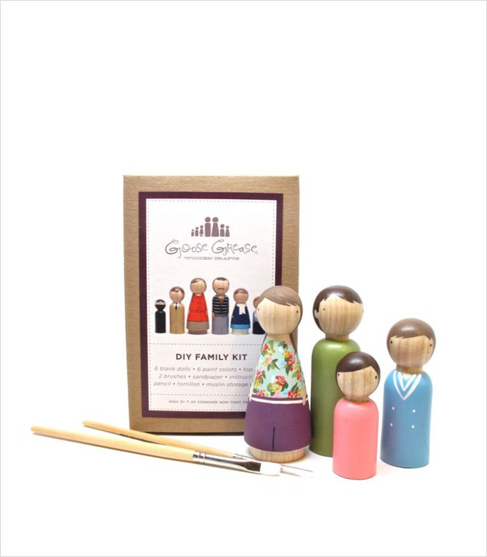 Gifts for 7 year olds - fair trade DIY wooden peg doll kit