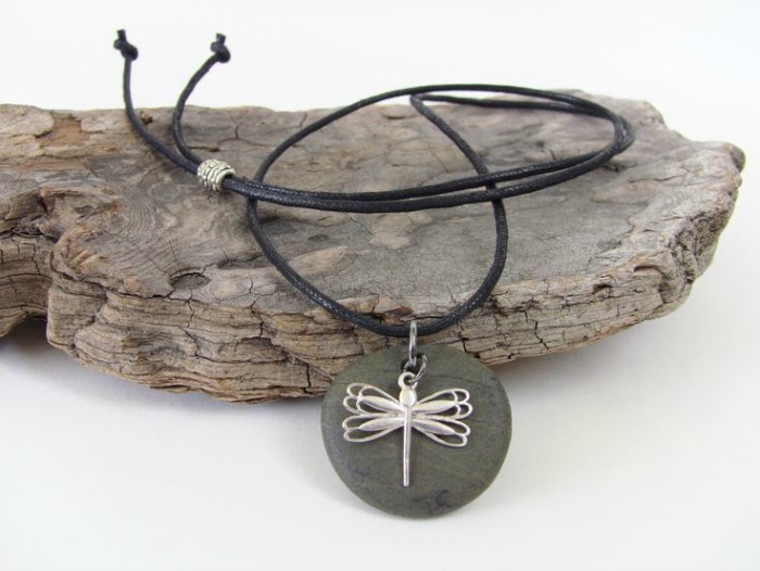 A gift idea for an 8 year old boy or girl - Dragonfly necklace and charm