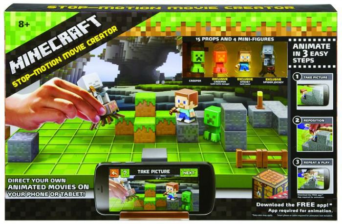 Christmas gift ideas for an 8 year old - Minecraft stop motion animation studio