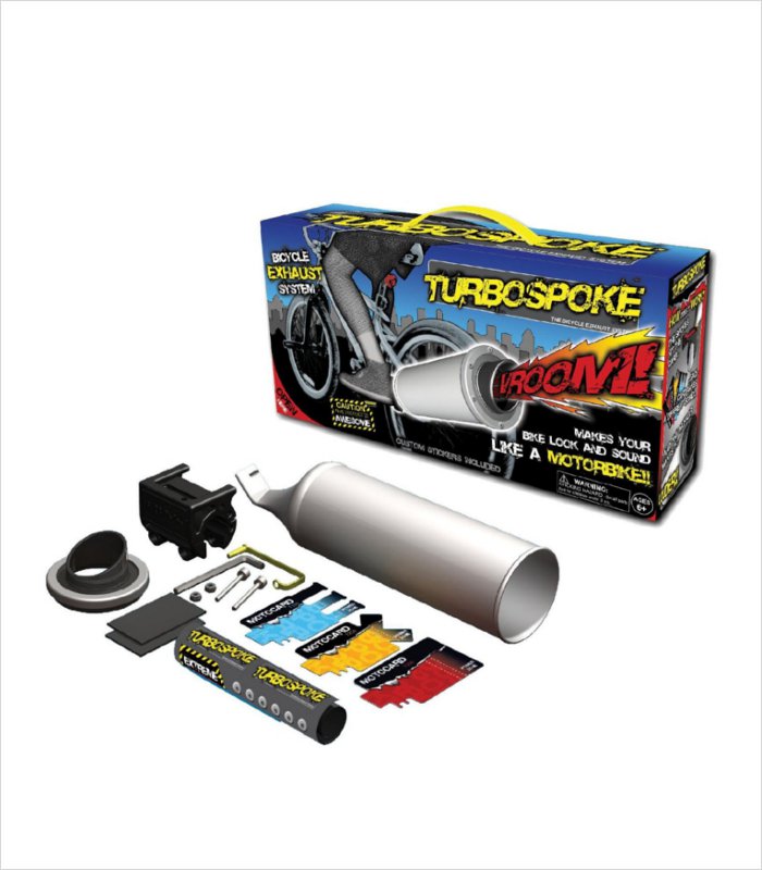 Gifts that 8 year olds would like - Turbospoke bicycle exhaust system