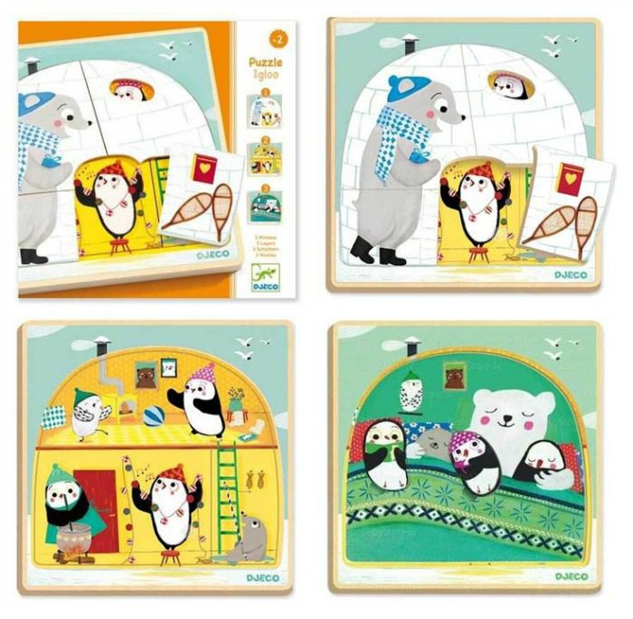 3 layer igloo puzzle - An adorable and creative puzzle toy for open ended storytelling | Gifts for 2 year olds