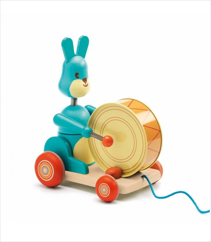 Bunny Pull Toy - The perfect little companion for a toddler who's always on the go | Gifts for 2 year olds 