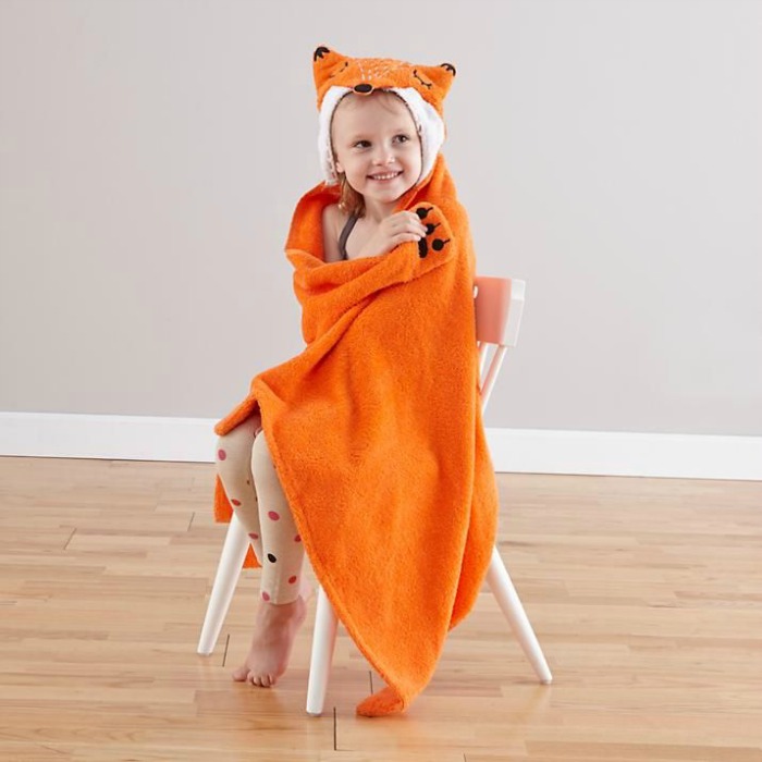 Fox hooded towel - A great incentive for toddlers who kick up a fuss at bathtimes | Gifts for 2 year olds