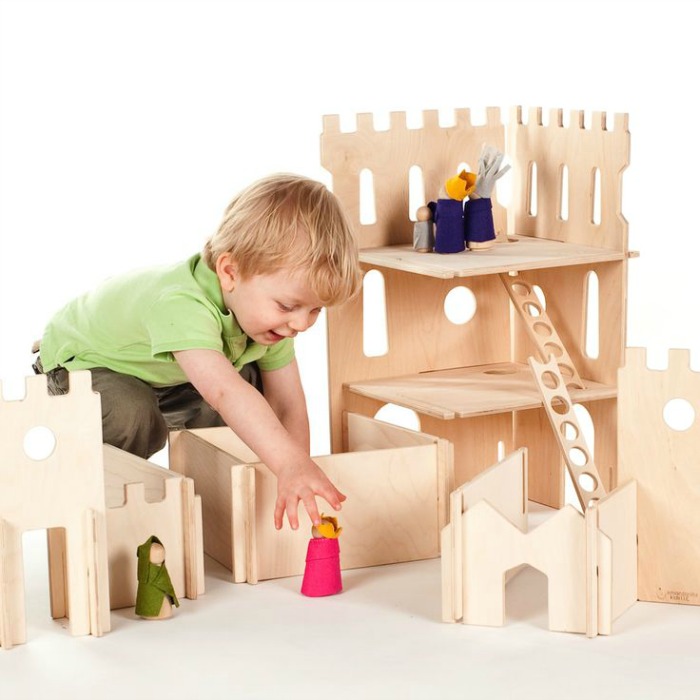 Gifts for 4 year olds - Large wooden castle playset