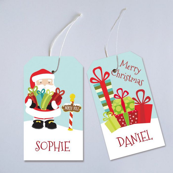 Printable holiday gift tags - personalized gift tags