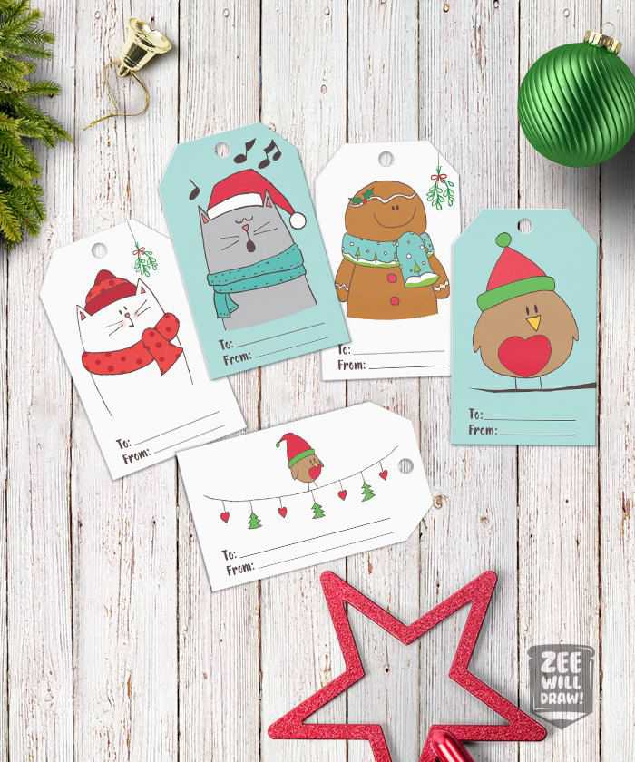 Printable holiday gift tags