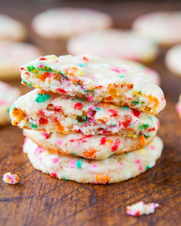 Valentine treats for kids - chewy sugar sprinkles cookies