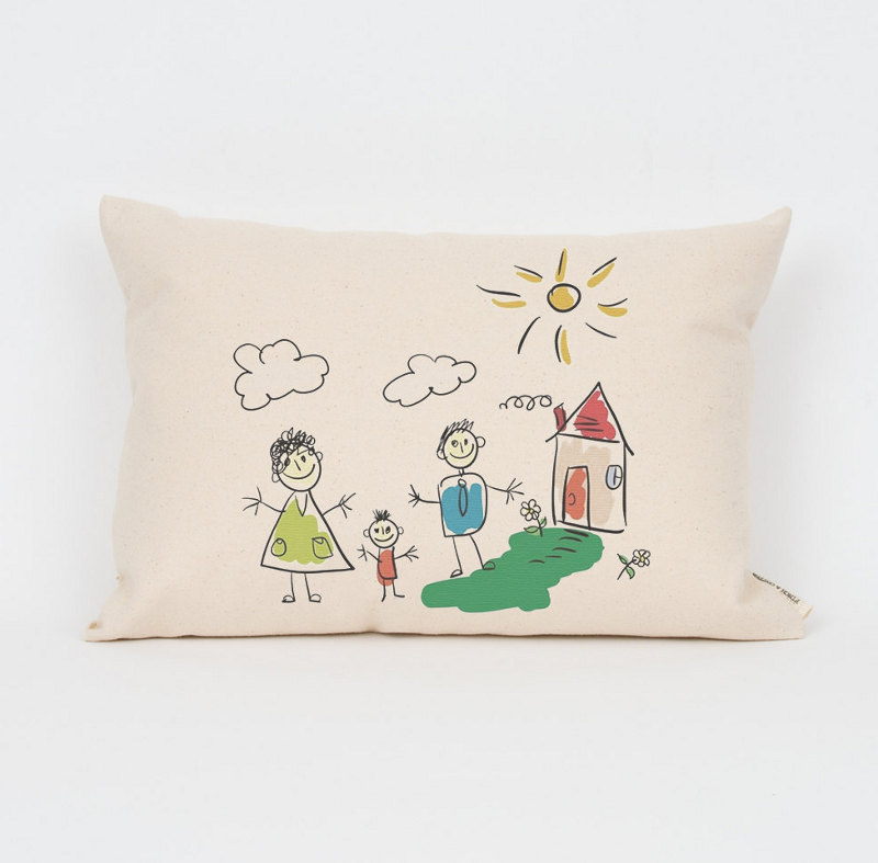 Handmade mothers day gift ideas - custom artwork pillow