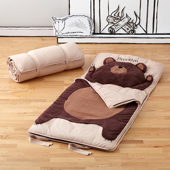 Indoor camping ideas for kids - Bear sleeping bag