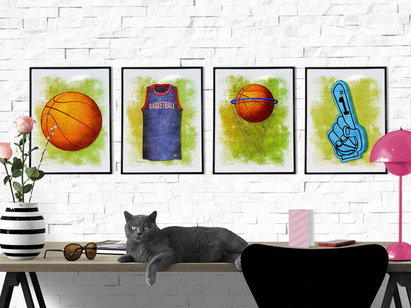 Basketball gifts for girls - basketball wall art