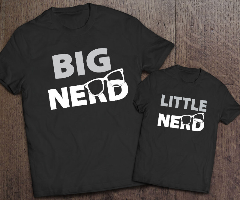 Father Daughter Shirts - Big Nerd Little Nerd