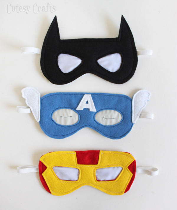Things to make for fathers day - felt-superhero-sleep-masks