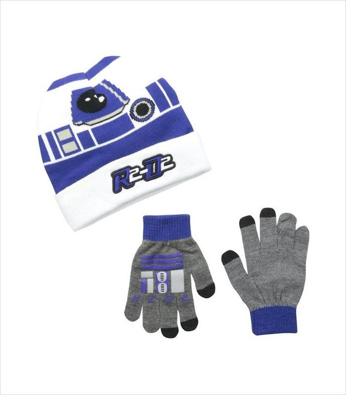 Star Wars Apparel for Kids - R2D2 Cuffed Beanie and Glove Set